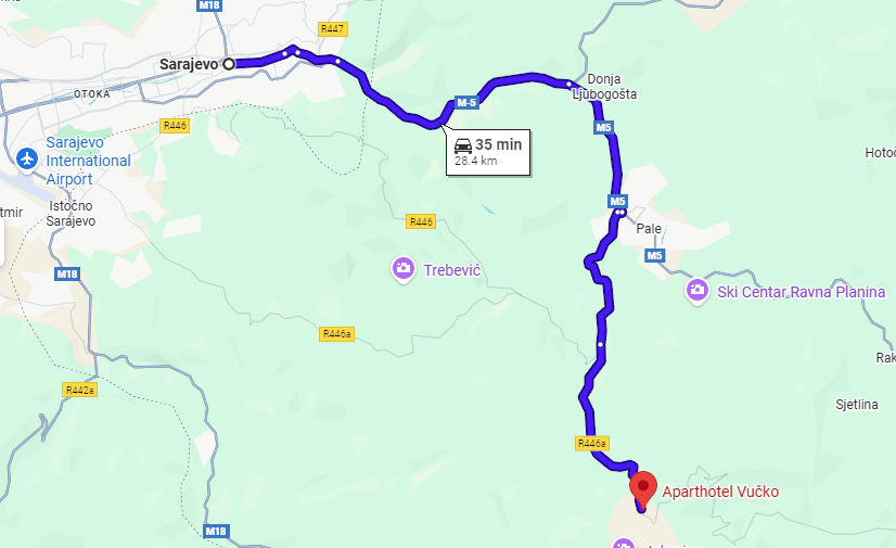 Navigacija do Hotela Vučko